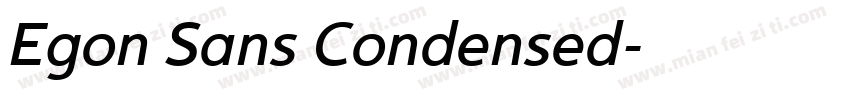 Egon Sans Condensed字体转换